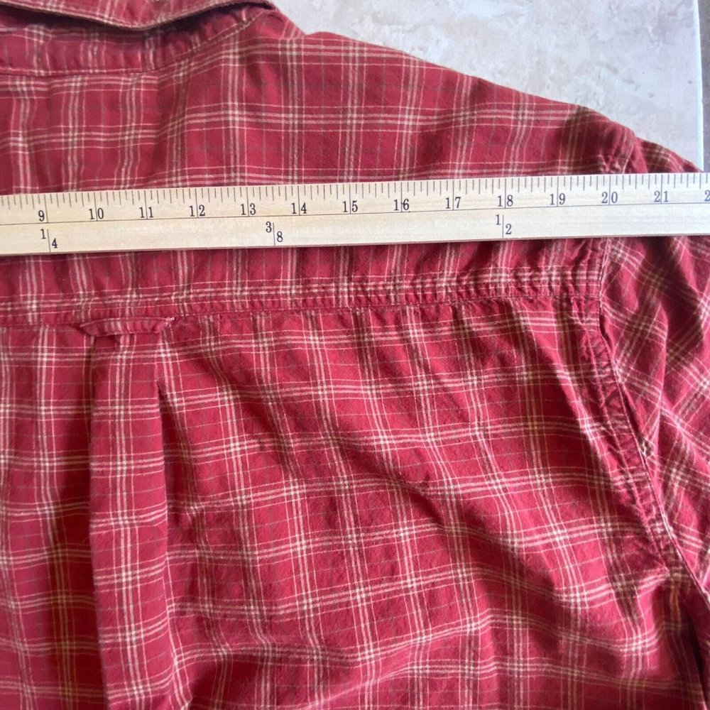 Woolrich Mens Red Plaid Button Down Shirt Flannel Pocket Size X-large - Picture 4 of 12